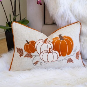 KWPZQEB Halloween Throw Pillows, 14/20x20 inch Indoor Decorative Pillow Insert, Decorations Throw Pillow for Sofa, Bed and Couch (With Pillow Core) - 1 of 4