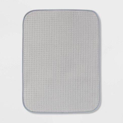 SUSSEXHOME 18 in. x 24 in. Gray Super-Absorbent Washable Cotton Large Dish  Thin Drying Mat DRY-WLT-06 - The Home Depot