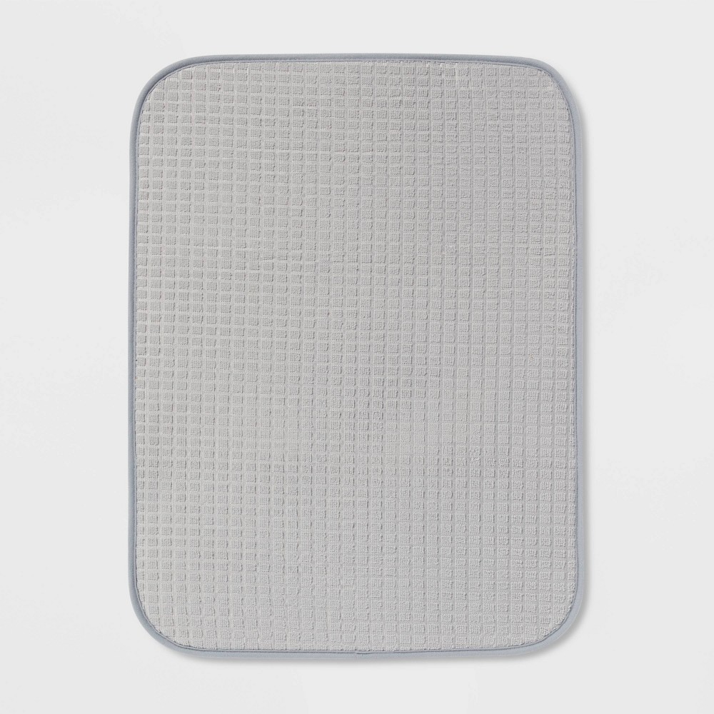 18"x 24" Drying Mat Light Gray - Brightroom™: Polyester Dish Mat for Kitchen, Machine Washable