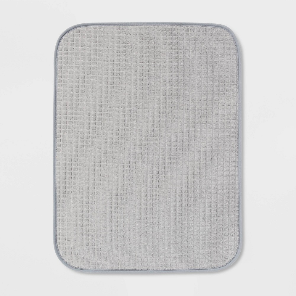 Photos - Dish Drainer 18"x 24" Drying Mat Light Gray - Brightroom™