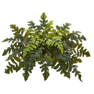 Nearly Natural 32-in Holly Fern Artificial Ledge Plant - 1 of 2