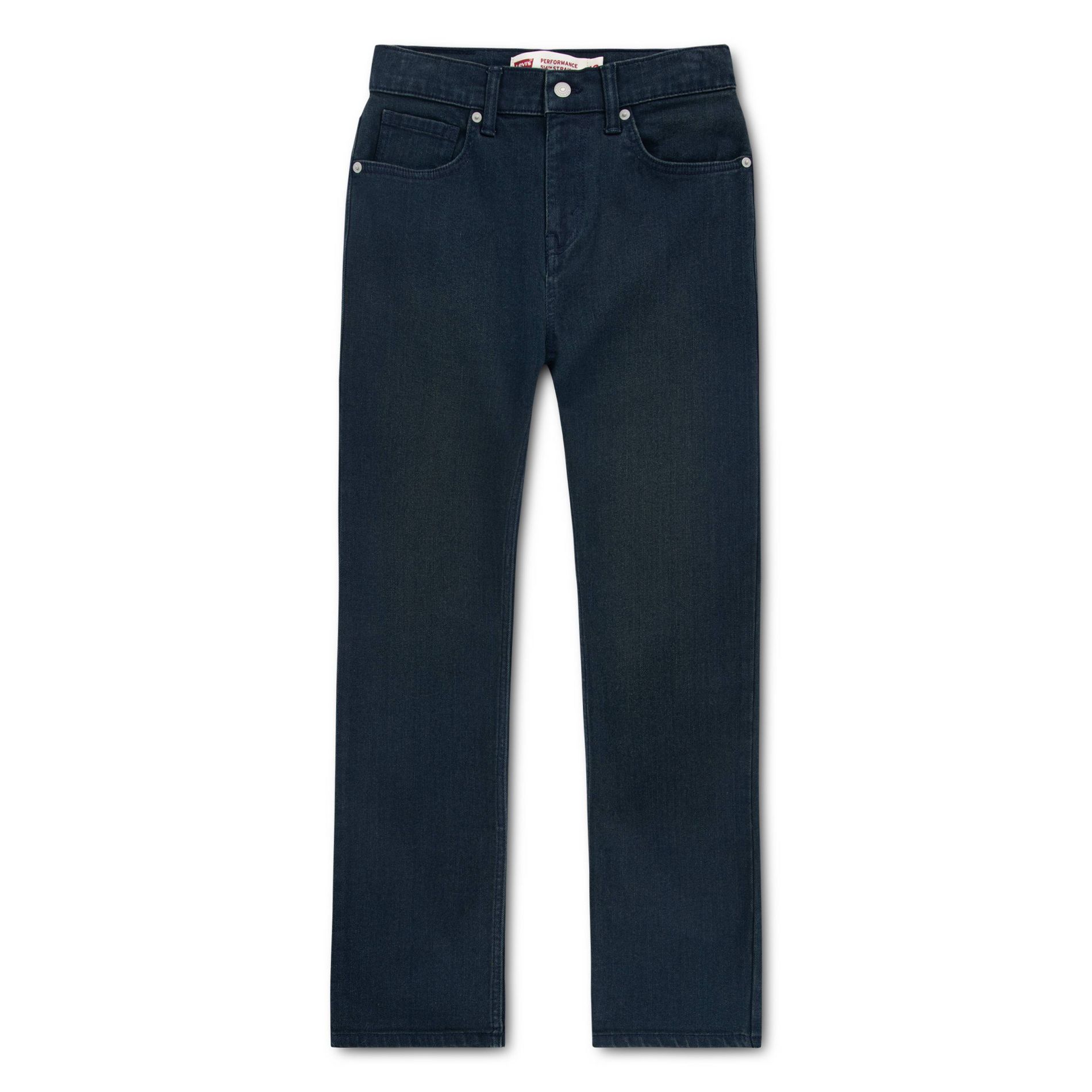 Levi's® Boys' 514 Straight Fit Performance Jeans - Navy Blue 8: Midweight Knit, Stretch, Fly Button Closure