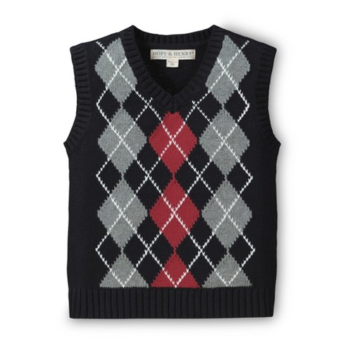 Hope & Henry Boys' V-neck Sweater Vest (black, Small) : Target