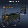 Utility Collapsible Wagon with All-Terrain Wheels, Drink Holders & Adjustable Handle, 220 LBS Portable Grocery Wagon for Shopping, Camping, Garden - 2 of 4