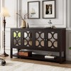 NicBex Farmhouse Console Table for Entryway,Sideboard Entryway Table with Storage Cabinets & Bottom Shelf,Safe Table for Living Room,Hallway - 2 of 4