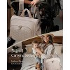 Itopfox Lightweight 3-in-1 Diaper Backpack with Changing Pad, Shoulder Straps & Multiple Pockets for Easy Organization, Beige - 4 of 4