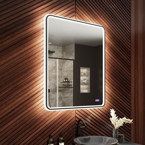 ExBriteUSA Inner & Outer Dimmable LED Light Anti-Fog Bathroom Mirror, Lumina Series, 30"W x 36"H - image 1 of 4