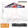 EAGLE PEAK Slant Leg Pop-up Canopy Tent Easy One Person Setup Instant Outdoor Beach Canopy Folding Portable Sports Shelter - 3 of 4