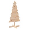 Aghana Digitals 120cm Unfinished Solid Pine Wooden Christmas Tree - Rustic DIY Decor with Sturdy Tea color 3.66x9.21x31.22 in - 2 of 4