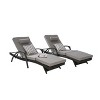 Kumasinova Set of 2 Outdoor Wicker Chaise Lounge Chairs with Cushions, Reclining Patio Poolside Loungers for Deck, Garden & Pool - 4 of 4