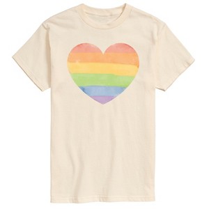 Men's - Instant Message - Rainbow Heart Short Sleeve Graphic T-Shirt - 1 of 4