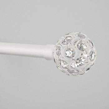 Rings 1" Curtain Rod and Coordinating Finial Set - Exclusive Home