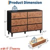 Hallway Dresser for Bedroom w/ 6/7 Drawers, 47"/54" Wide Modern Chest of Drawers w/ Metal Handle, Wooden Dresser TV Stand,Clothes Storage Organizer - 2 of 4