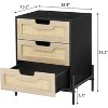 Rattan Nightstand – Boho Accent Table with Rattan Drawers & Metal Legs - 2 of 4