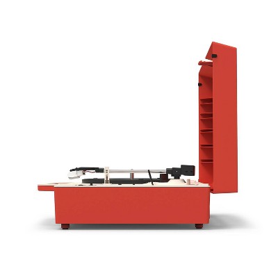 Red Portable Vintage Style Bluetooth Suitcase Record Player