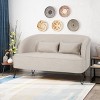 NicBex Small Modern Loveseat Sofa Upholstered Comfy Fabric 2 Seater Couch with Metal Legs for Living Room,Apartment - 4 of 4