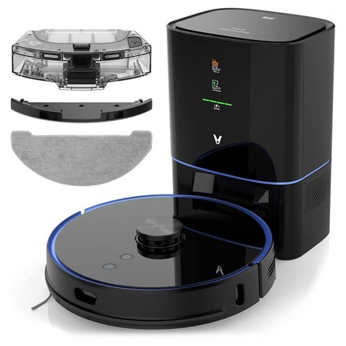 Viomi S9 Robot 3 In 1 Vacuum, Sweep, And Mop Cleaner With Auto Self Emptying, Self Charging Battery, And Alexa Google Assist, Black : Target