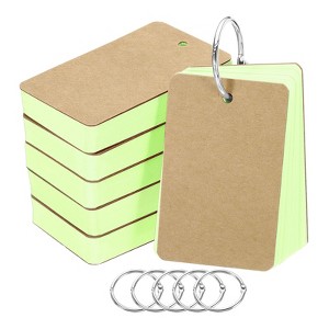 Unique Bargains Memory Learning Office Blank Index Cards with Ring 300 Pcs - 1 of 4