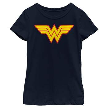 Girl's Wonder Woman Two Color Logo T-Shirt