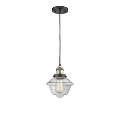 Oxford - 1 Light Cord Hung Mini Pendant In Traditional Style-8 Inches Tall and 7.5 Inches Wide