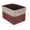 REGALWOVEN Fabric Collapsible Lightweight Open Storage Bins 15 x 11 x 9.4 Inch 3 Packs - 4 of 4
