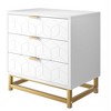 3 Drawer Dresser for Bedroom, Modern Dressers & Chests of Drawers, Wood Dresser Chest Organizer with Metal Legs - 4 of 4