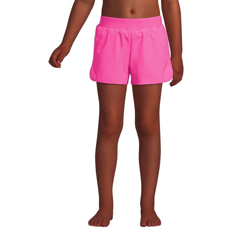 Lands' End Kids Slim Stretch Woven Comfort Waist Swim Shorts, 3 of 5