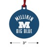 Millikin University Big Blue Logo Aluminum Holiday Christmas Tree Ornament - 3 of 4