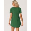 cheibear Women's Deep V Neck Short Sleeve Soft Stretchy Pajama Dress - 3 of 4