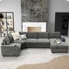 119" 6-Seat Chenille U-Shaped Sectional Sofa with Oversized Chaise Lounge, Deep Wide Seats, and Dual Cup Holders - 4 of 4