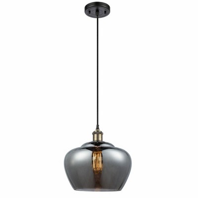 Fenton - 1 Light Cord Hung Mini Pendant In Industrial Style-11 Inches Tall and 11 Inches Wide