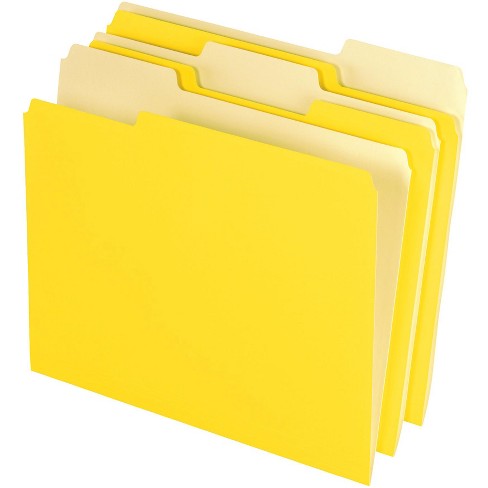 Letter Yellow Pendaflex R152YEL Reinforced Top Tab File Folders Straight Cut 100/Box 