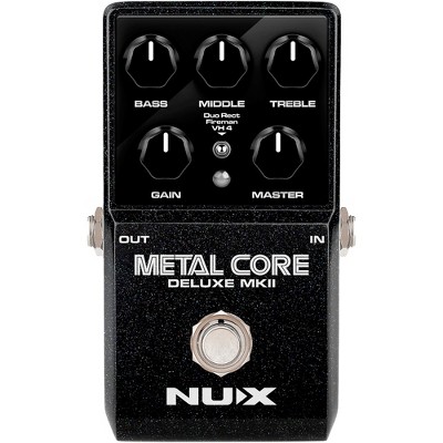 NUX Metal Core Deluxe MKII Hi Gain Distortion Pedal with Three Distinctive Amps | Duo Rect, Fireman, and VH4 Amp Models |  Wide Range of Tones, Black