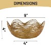 Mela Artisans Gurez Valley Small Decorative Metal Fruit Bowl – Gold - 3 of 3