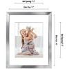 Americanflat 11x14 Picture Frame in Silver - Displays 8x10 With Mat and 11x14 Without Mat - Composite Wood with Polished Glass - 2 of 4