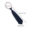 Allegra K Men's Pre Tied Formal Casual Zipper Solid Color Adjustable 8cm-wide Tie - 4 of 4