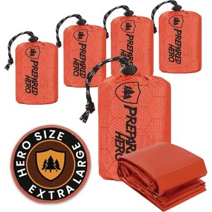Prepared Hero 4pk Emergency Sleeping Survival Bag Thermal Bivy Sack - 1 of 4