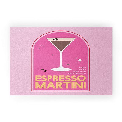 April Lane Art Espresso Martini Cocktail I 30" x 20" Welcome Mat - Society6