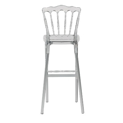 HomeStock 32.5 in.H Clear Finish Low Back Metal Frame Barstool ...