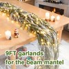 MOEPISY 9FT Christmas Garlands Norfolk Pine Garland, Real Touch Artificial Winter Pine Garland - 3 of 4