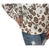 Women's Leopard Cowlneck Sweater - honeyme - 2 of 3