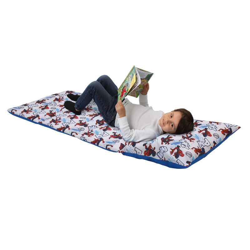 Marvel Spiderman to the Rescue Red, White, and Blue Deluxe Easy Fold Toddler Nap Mat, 2 of 6