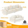 QingMoon 102.4 "  4-Seat Sectionals  Sofa Deep Seat Couches with Soft Pillows,Convertible Deep Seat Sofa Lounge Chair for Living Room Bedroom - 3 of 4