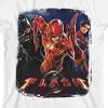 The Flash Movie Distressed Edges Character Group Poster Art With Logo Crew Neck Short Sleeve Boys' White T-shirt - 2 of 3