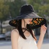 Anna-Kaci Women's Reversible Wide - Brim Sun Hat with Fruit Pattern Lining - 3 of 4