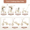 Whisen 7-in-1 Stroller & Baby Tricycle Baby Push Bike, Foldable Toddler Bike with Adjustable Handle, Canopy, Guardrail - 2 of 4