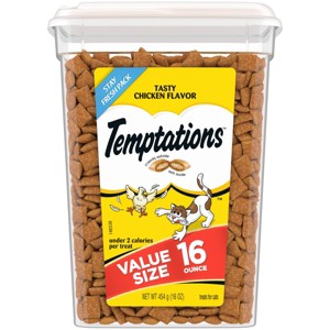 Temptations Tasty Chicken Crunchy Cat Treats - 16oz - 1 of 4
