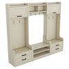 FURNIinspire Hall Trees Detachable Hall Tree Multifunctional Hallway Coat Rack Clothes Rack with 7 Hooks, Storage Drawers, Beige, 15.6"*78"*70" - 2 of 4