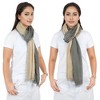 Alilang Lightweight Cotton Linen Scarf Gradient Colors Long Travel Scarf Wrap Shawl for Women 74.8" x 35.4" - 2 of 4