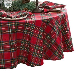 Elrene Stowe Tartan Holiday Plaid Tablecloth - Elrene Home Fashions - 1 of 2